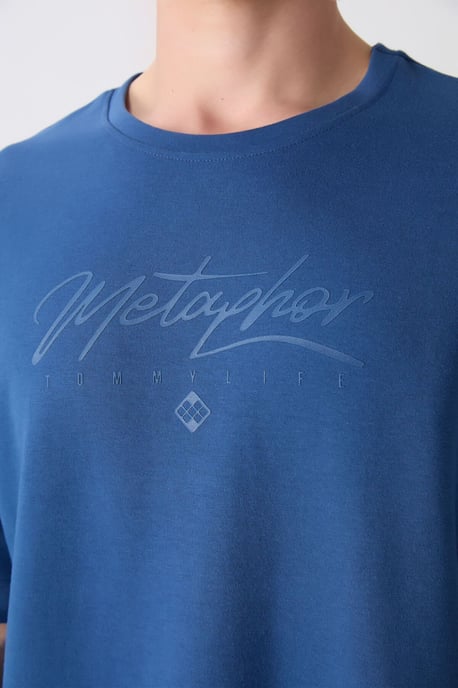 Übergröße Bedrucktes Rundhals-T-Shirt - Image 3