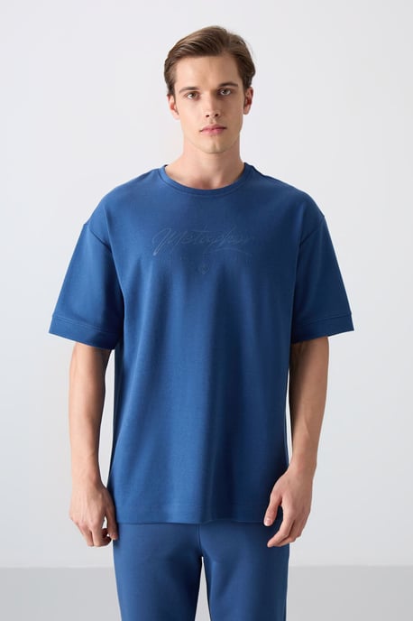 Übergröße Bedrucktes Rundhals-T-Shirt - Image 4