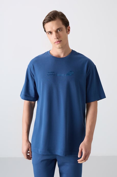 Überdimensioniertes Baumwoll-Polyester Rundhalsausschnitt T-Shirt - Image 1
