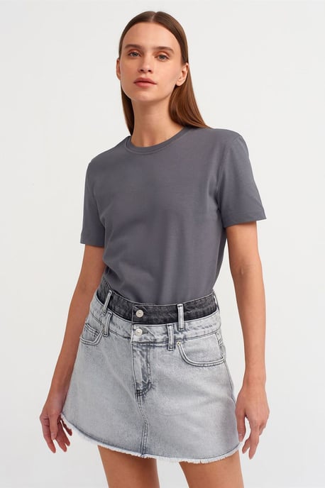 Damen Baumwoll Rundhalsausschnitt T-Shirt - Image 1
