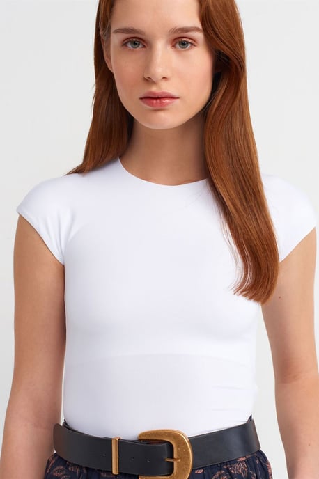 Damen Slim Fit Rundhalsausschnitt T-Shirt - Image 3