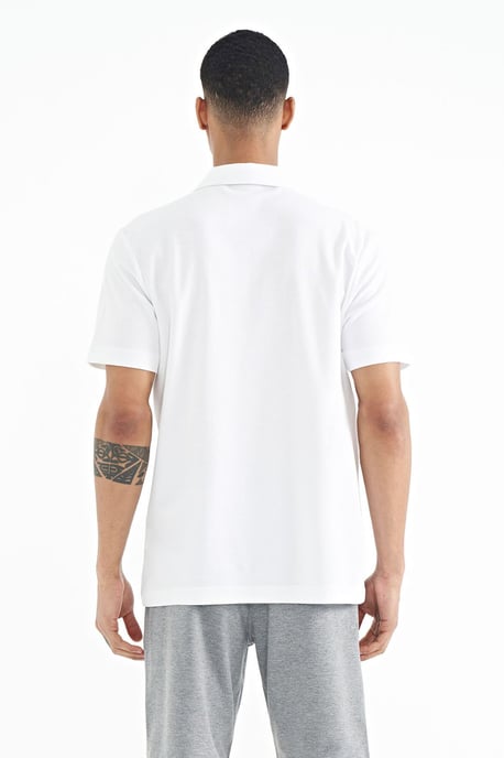 Herren Baumwoll-Polo-T-Shirt mit Textdruck - Image 5