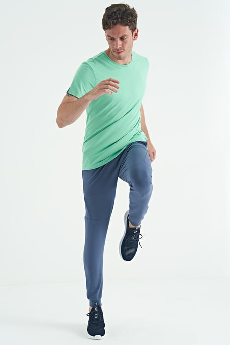 Herren Baumwolle Elasthan Rundhals T-Shirt - Image 4