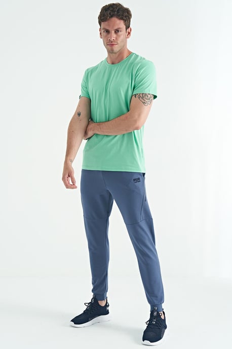 Herren Baumwolle Elasthan Rundhals T-Shirt - Image 6