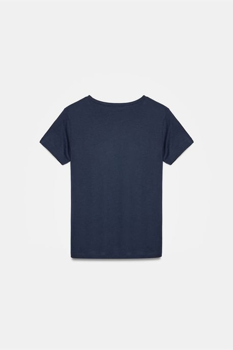 Dilvin Damen-T-Shirt mit Rundhalsausschnitt und kurzen Ärmeln - Marineblau - Image 6