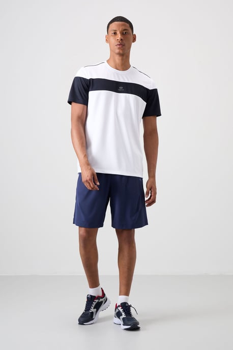 Herren Farbblock Rundhals-T-Shirt - Image 2