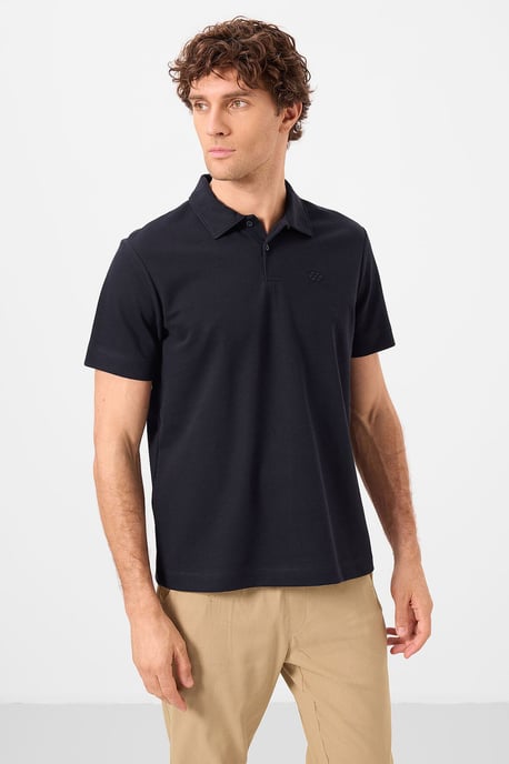 Tommy Life Herren-Polo-Shirt aus Baumwolle mit Elasthan - Marineblau - Image 2