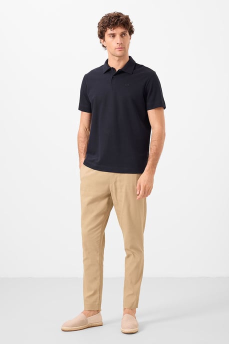 Tommy Life Herren-Polo-Shirt aus Baumwolle mit Elasthan - Marineblau - Image 3