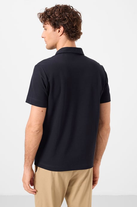 Tommy Life Herren-Polo-Shirt aus Baumwolle mit Elasthan - Marineblau - Image 6