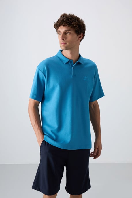 Herren Oversized Polo T-Shirt - Image 3