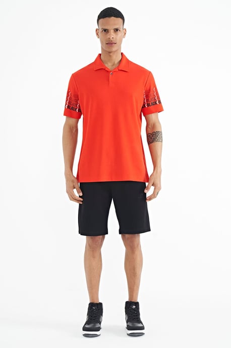 Herren Baumwoll Polo-Kragen bedrucktes T-Shirt - Image 2