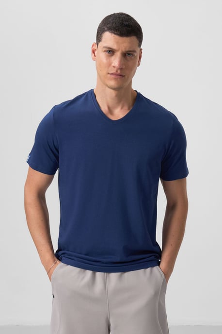Herren V-Ausschnitt Kurzarm T-Shirt - Image 2