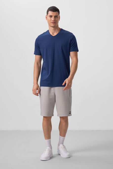 Herren V-Ausschnitt Kurzarm T-Shirt - Image 3