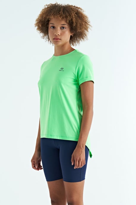 Damen entspanntes Crew-Neck T-Shirt mit seitlichen Schlitzen - Image 4