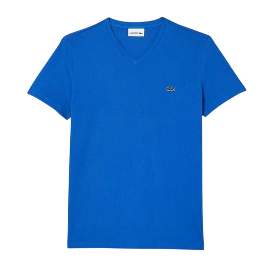 Lacoste - "Pima" T-Shirt für Herren, V-Ausschnitt, Leicht (Blau) - Image 1