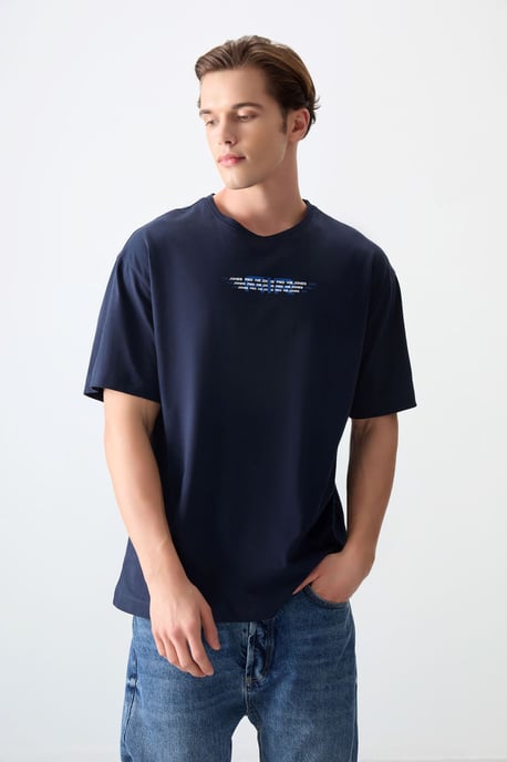 Übergröße Baumwoll-Logo-T-Shirt - Image 1