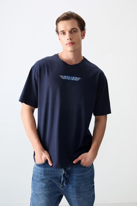 Übergröße Baumwoll-Logo-T-Shirt - Image 4