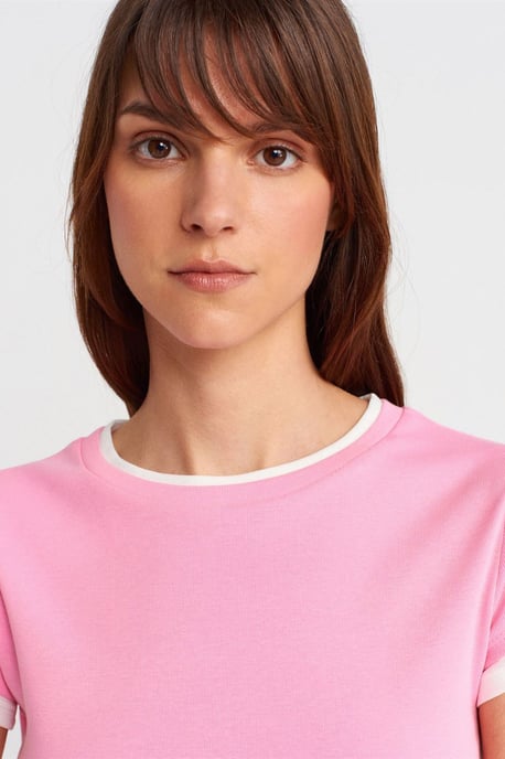 Damen Slim Fit Baumwoll T-Shirt mit Rundhalsausschnitt - Image 3