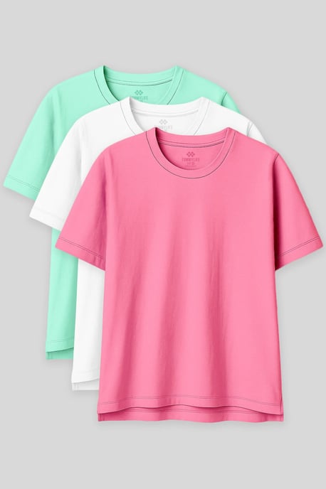Oversized Baumwoll-Modal Rundhals-T-Shirt - Image 1