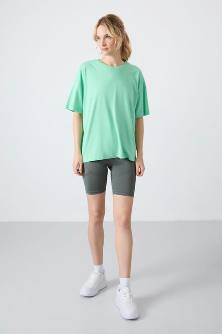 Oversized Baumwoll-Modal Rundhals-T-Shirt - Image 2