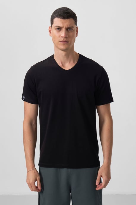 Herren V-Ausschnitt Kurzarm T-Shirt - Image 5