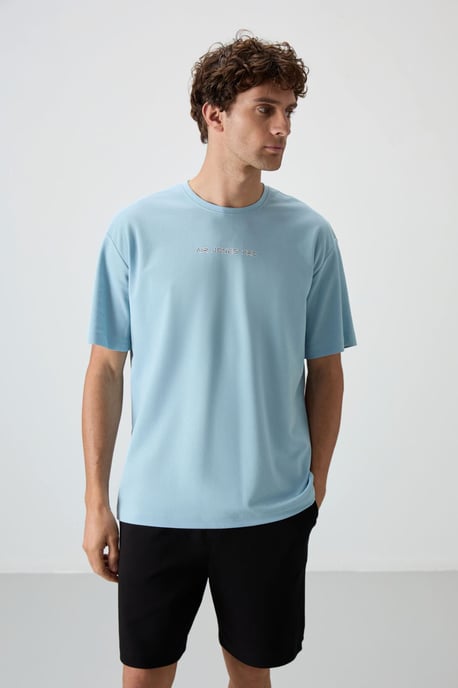 Übergröße Bedrucktes Rundhals-T-Shirt - Image 4