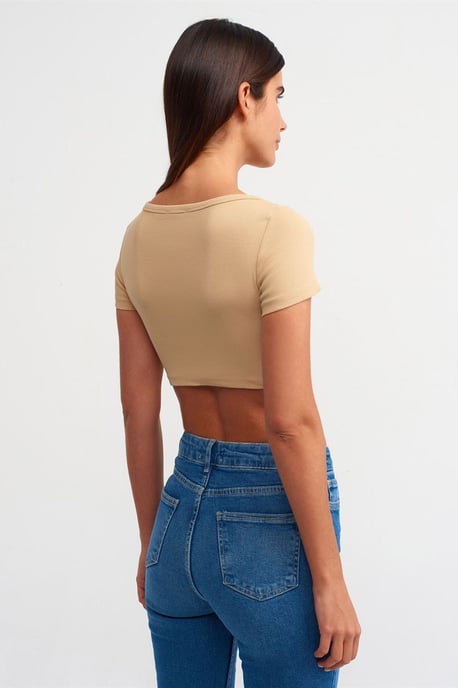 Damen Ripp-Crop-T-Shirt - Image 2