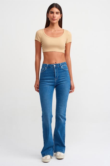 Damen Ripp-Crop-T-Shirt - Image 3