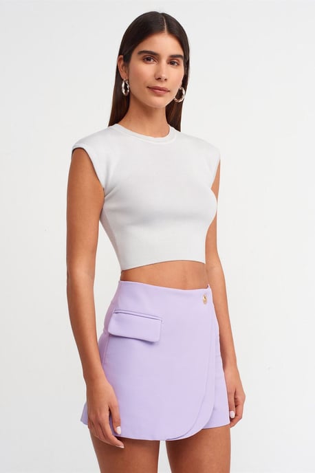 Damen Ärmelloses Ripp-Crop-Top - Image 1