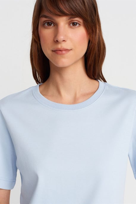 Damen Baumwoll Rundhalsausschnitt T-Shirt - Image 3