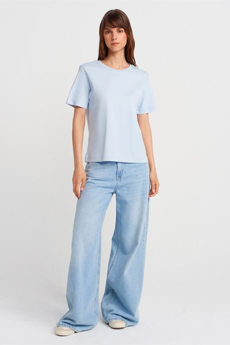 Damen Baumwoll Rundhalsausschnitt T-Shirt - Image 4