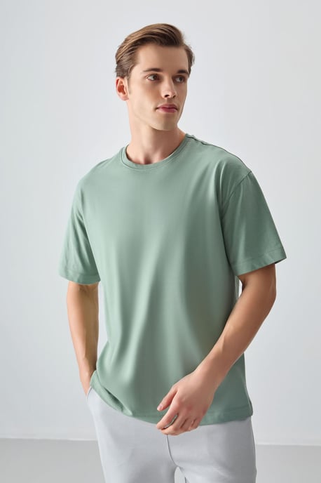 Übergroßes Baumwoll-Crewneck-T-Shirt - Image 2