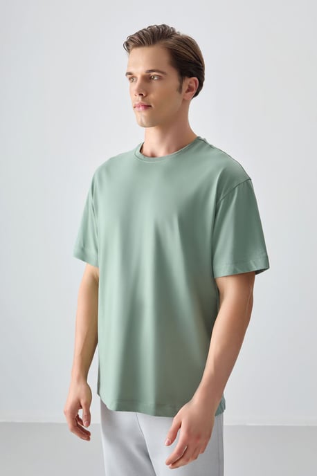 Übergroßes Baumwoll-Crewneck-T-Shirt - Image 4