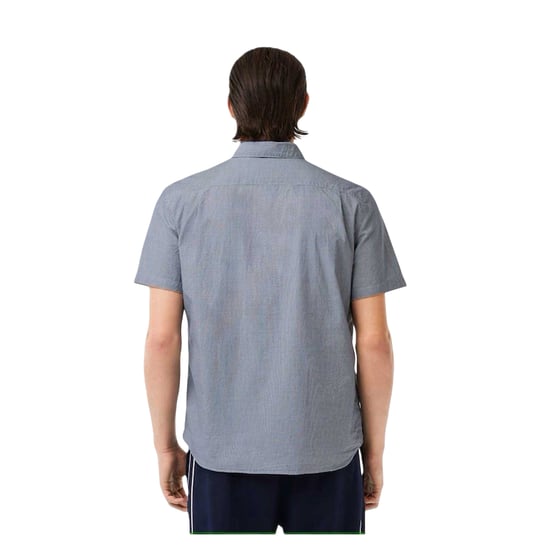 Lacoste - Hemd für Herren, Regulär, kurzärmlig (Weiß/Dunkles Marineblau) - Image 2