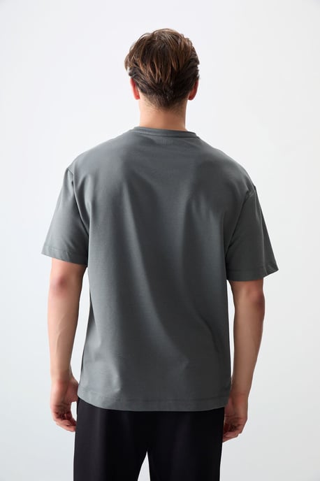 Übergröße Bedrucktes Rundhals-T-Shirt - Image 5