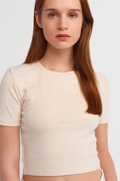 Damen Slim Fit Crop T-Shirt - Image 4