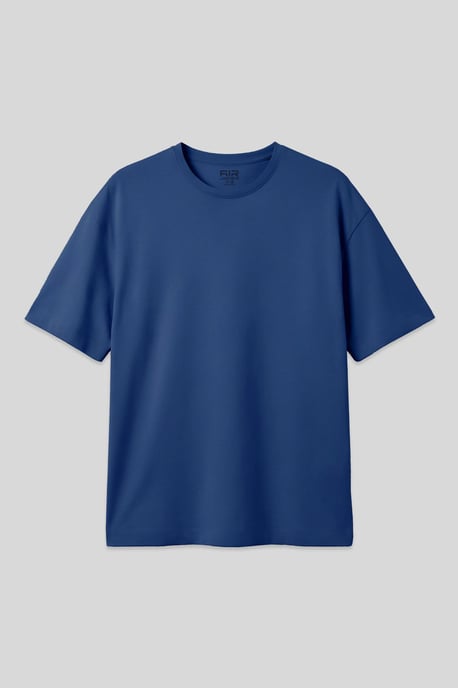 Oversized Baumwollmischung Rundhalsausschnitt T-Shirt - Image 1