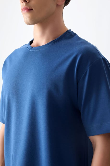 Oversized Baumwollmischung Rundhalsausschnitt T-Shirt - Image 4