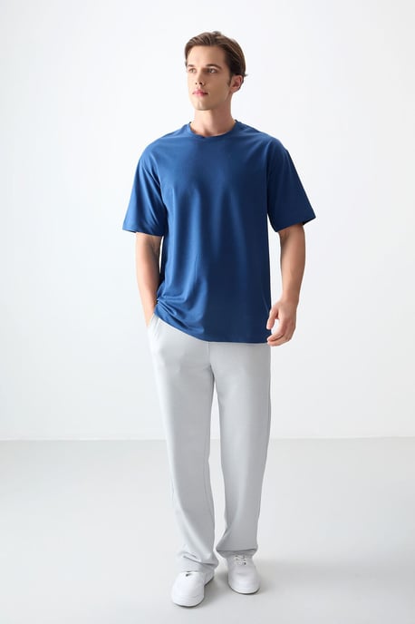 Oversized Baumwollmischung Rundhalsausschnitt T-Shirt - Image 5