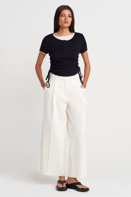 Damen Baumwoll Slim-Fit Rundhals T-Shirt - Image 4