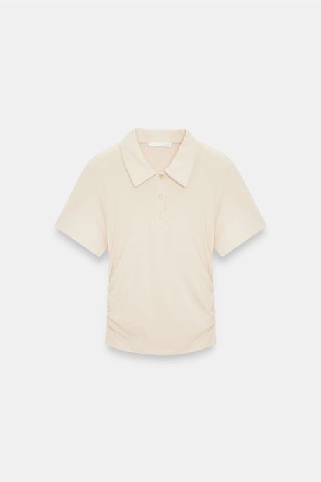 Damen Crop Slim Fit Polo T-Shirt - Image 5