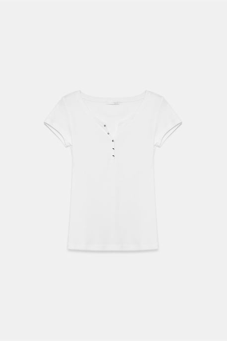 Damen Slim Fit Baumwoll U-Ausschnitt T-Shirt - Image 5
