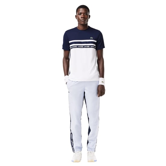 Lacoste - T-Shirt für Herren, Piqué (Weiß/Dunkles Marineblau) - Image 5