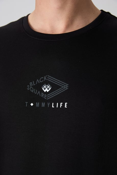 Übergröße Baumwollmix Logo-T-Shirt - Image 2