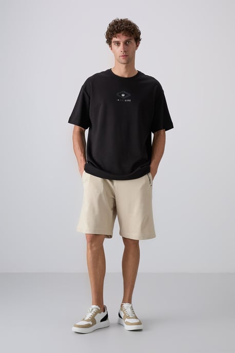 Übergröße Baumwollmix Logo-T-Shirt - Image 3