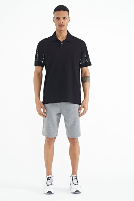 Herren Baumwoll-Polo-Kragen Bedrucktes T-Shirt - Image 2