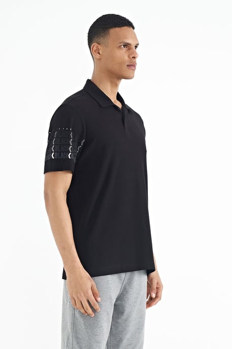 Herren Baumwoll-Polo-Kragen Bedrucktes T-Shirt - Image 4