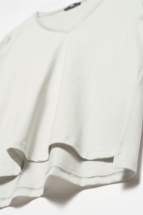 Damen Baumwoll V-Ausschnitt T-Shirt - Image 3
