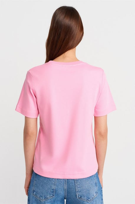Damen Baumwoll Rundhalsausschnitt T-Shirt - Image 2