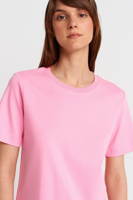 Damen Baumwoll Rundhalsausschnitt T-Shirt - Image 3